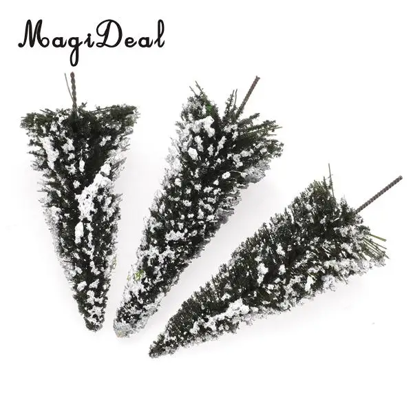 MagiDeal 10 шт. 1/150 белый темно-зеленый пейзаж Ландшафтная модель кедровые деревья для поезда трек Строительство Модель макет реквизит 8 см