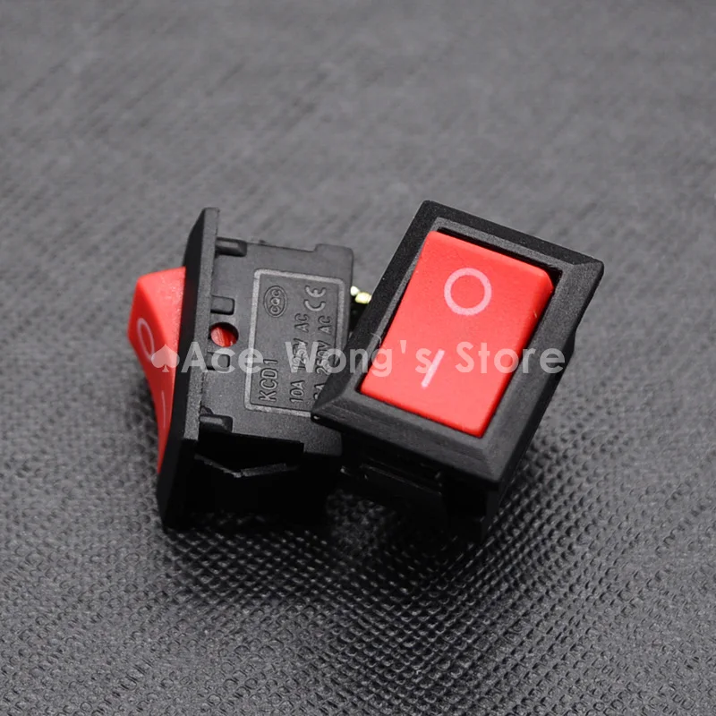 

10 шт. KCD1-101 AC 6A 250В 2-контактный вкл/выкл I/O SPST Оснастка В мини Красной кнопке лодка кулисный переключатель 15*21 мм