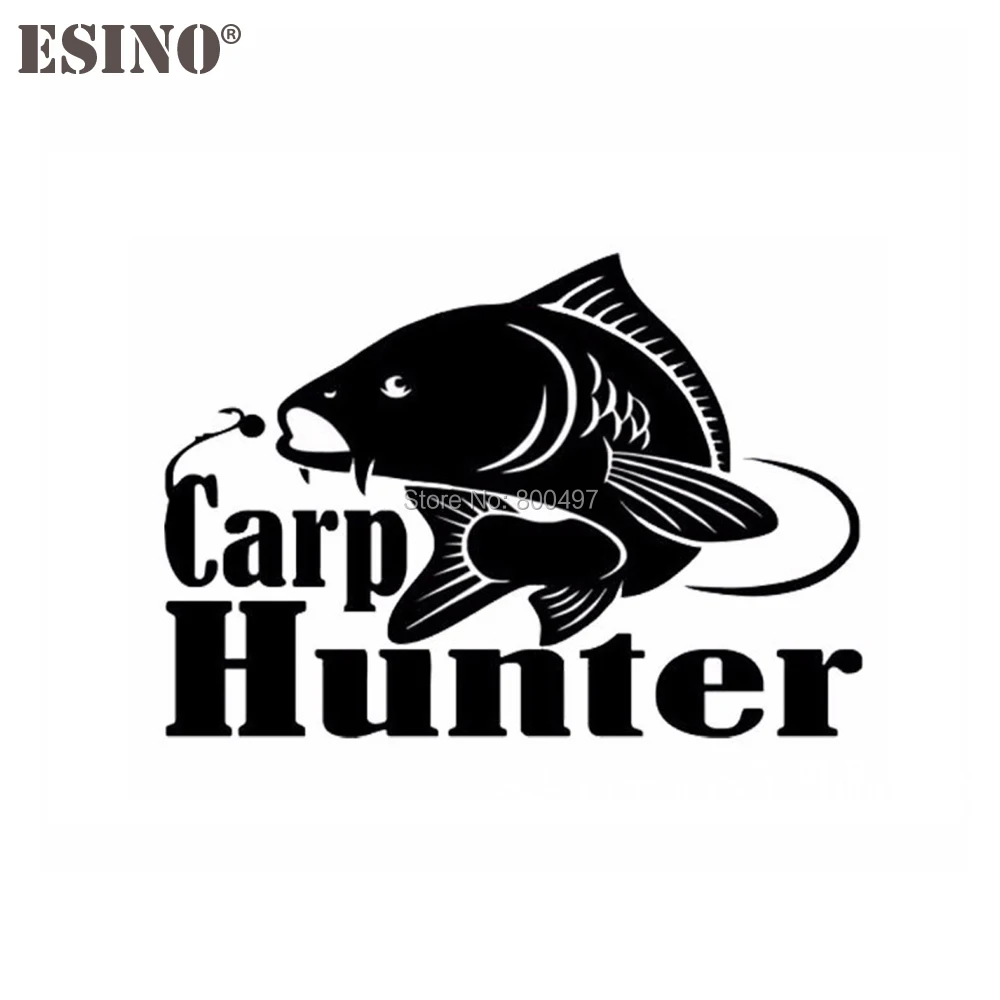 

10 x Car Styling New Funny Fishing Decorative Vinyl Decal Carp Hunter Creative Reflective Sticker Car Body Personalized Decal
