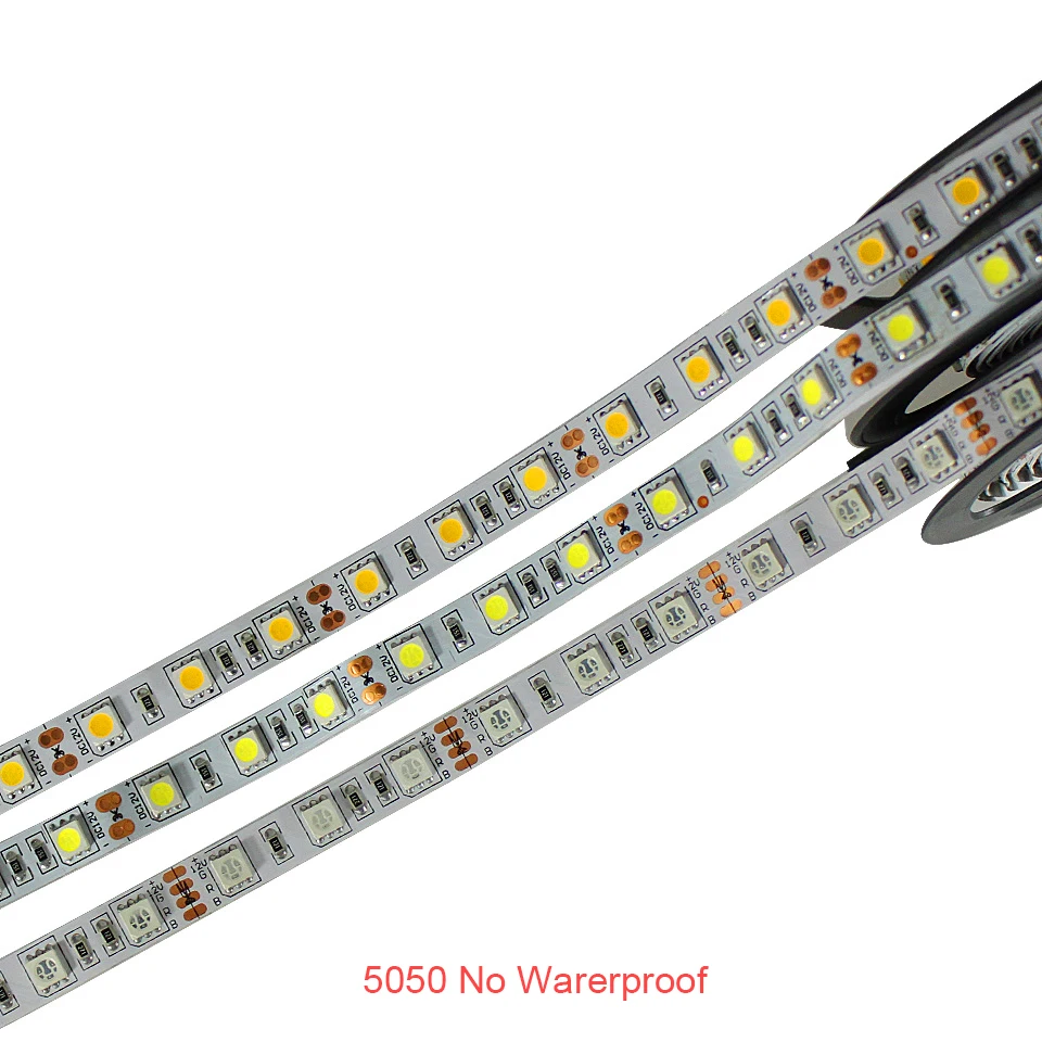 Светодиодная лента IP65 IP60 светильник 5050 12 В гибкая 60 светодиодов/м RGB белый теплый
