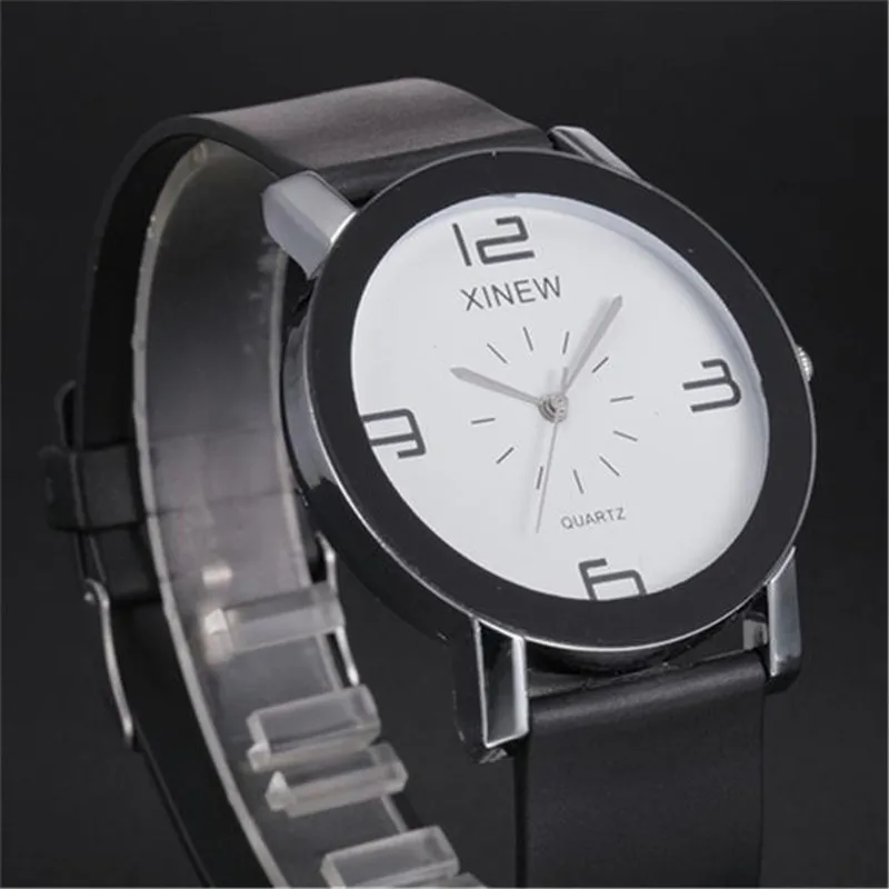 Мужские часы с кварцевым циферблатом кожаные кварцевые наручные 2018 Модные