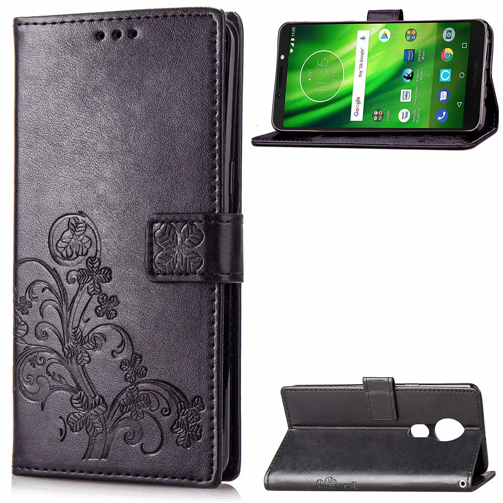 Phone Case For Motorola E5 G6 Play Flip PU Leather Back Cover Silicone Moto G6play Wallet Smartphone Bag Coque Funda | Мобильные