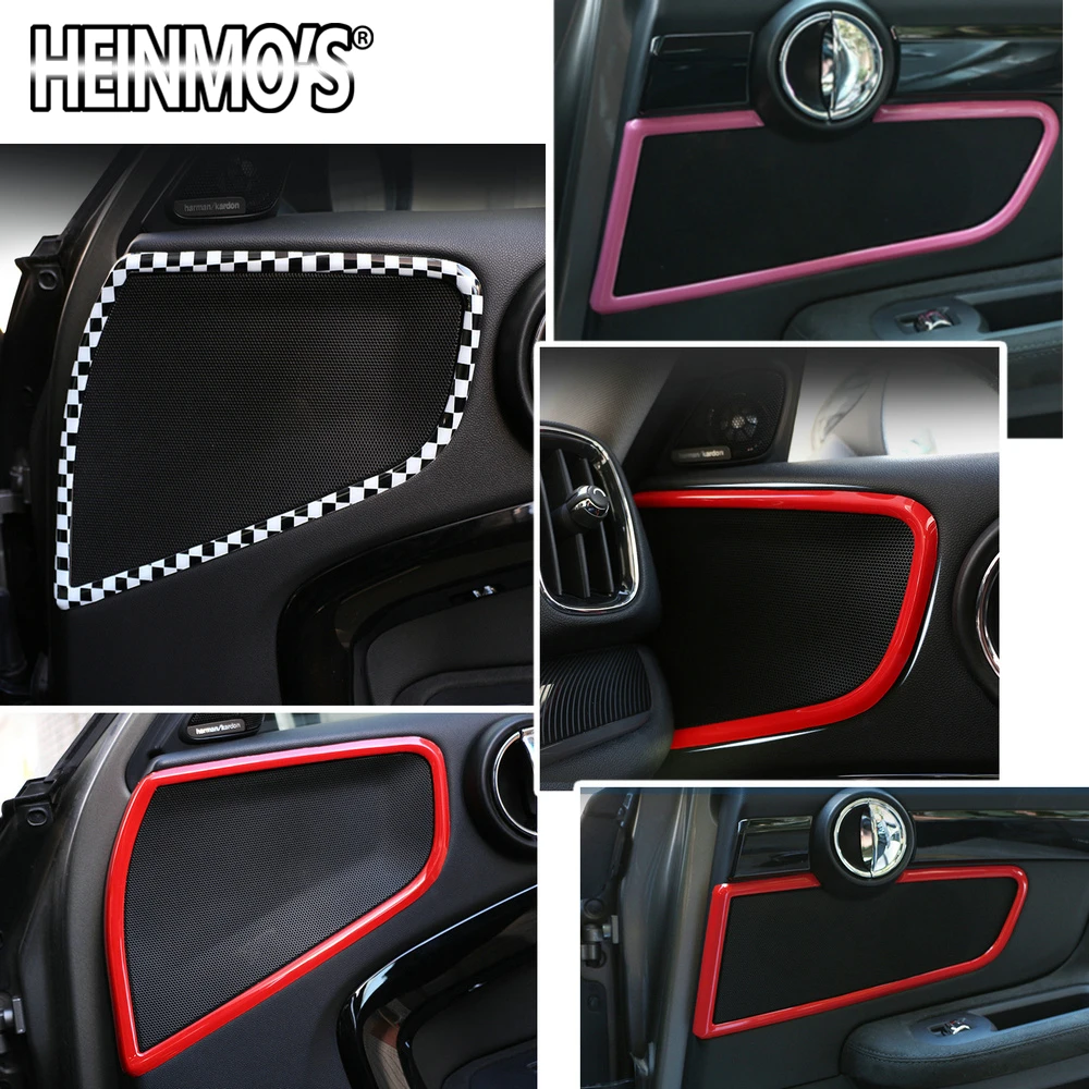 4 шт. для межкомнатных дверей Mini Countryman F60, аудио динамик, декоративная наклейка, покрытие для автомобиля, Стайлинг для Mini Cooper, аксессуары