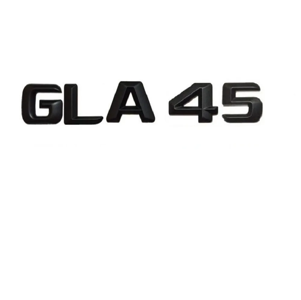 

1 set Matt Black ABS Car Trunk Rear Number Letters Words Badge Emblem Decal Sticker for Mercedes-Benz GLA45 AMG
