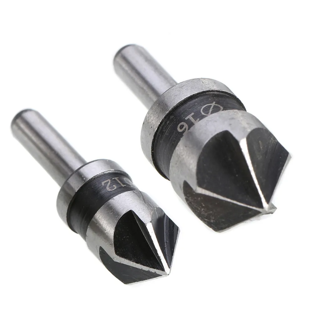 1/2-5/8 Круглый хвостовик Деревообработка пять флейт Зенковка сверло 2 шт./компл. сверло