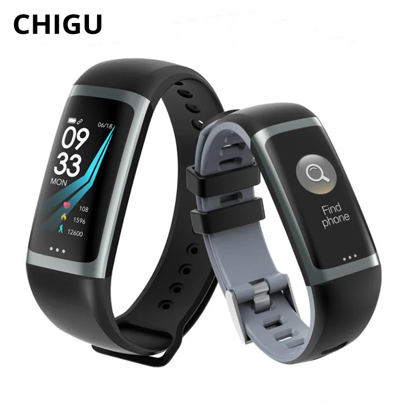 Спортивный браслет умный трекер фитнеса с цветным экраном, монитором пульса и давления крови Relogio.