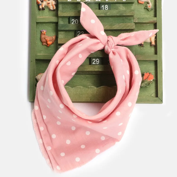 RF09 - pink 45*45 см, детский хлопковый шарф для маленьких мальчиков и девочек, милый детский шейный платок, детский маленький квадратный шарф, мягкий нагрудник - Цвет: RF09 - pink