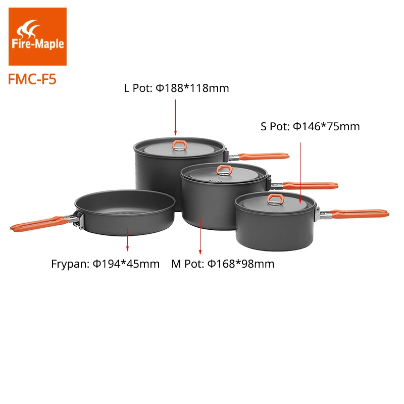 Fire Maple Открытый 4 5 человек кухонная посуда чаша набор кастрюль для путешествия