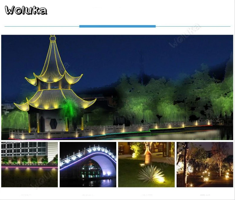 RGB LED прожекторная лампа для наружного водостойкого газона садовая Ландшафтная 09