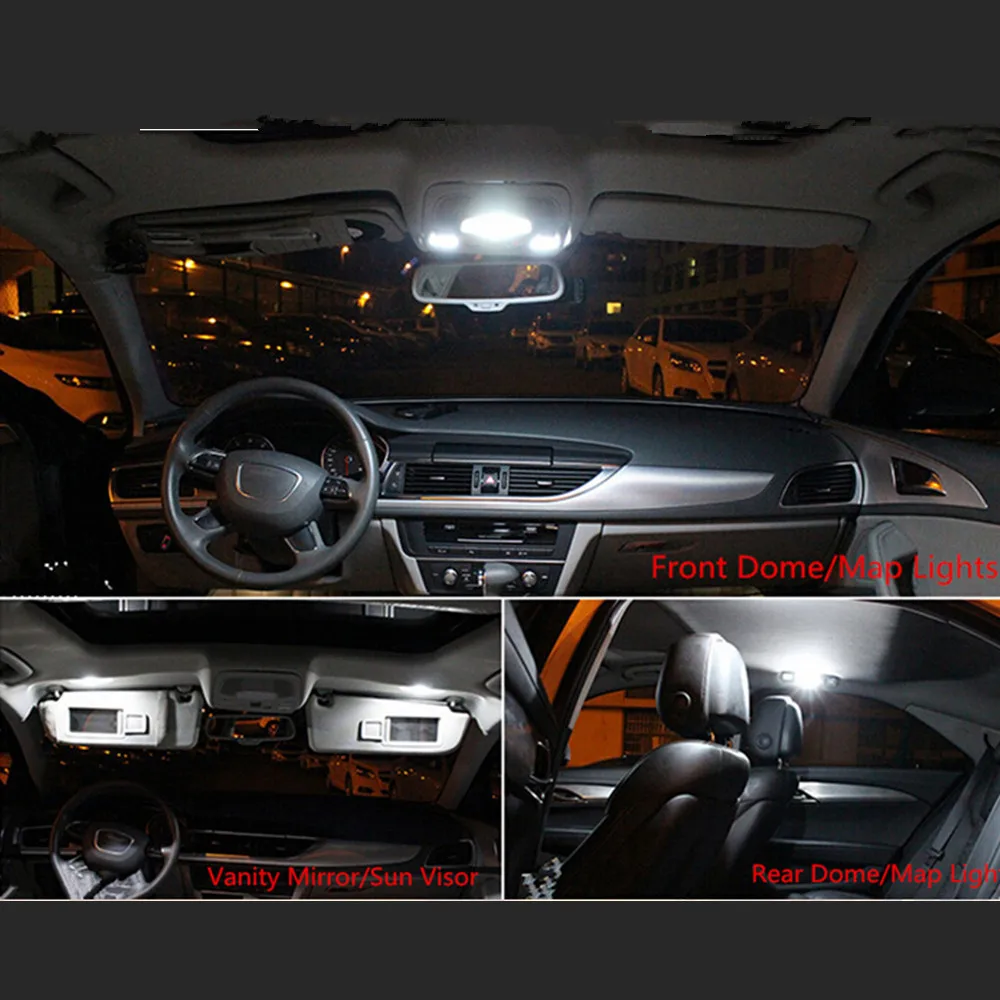 Светодиодные лампы Canbus 13 шт. 12 В освещение для салона автомобиля Audi A4 S4 B6 B7 Avant 2002