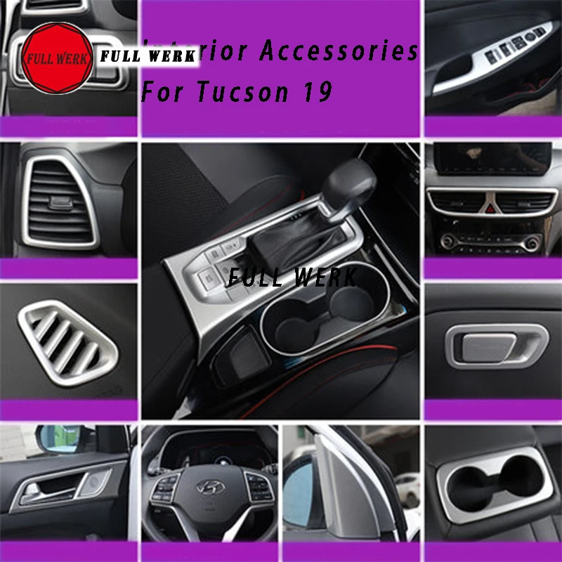 1 шт. ABS Накладка для украшения интерьера автомобиля наклейка на рамку Hyundai Tucson 19