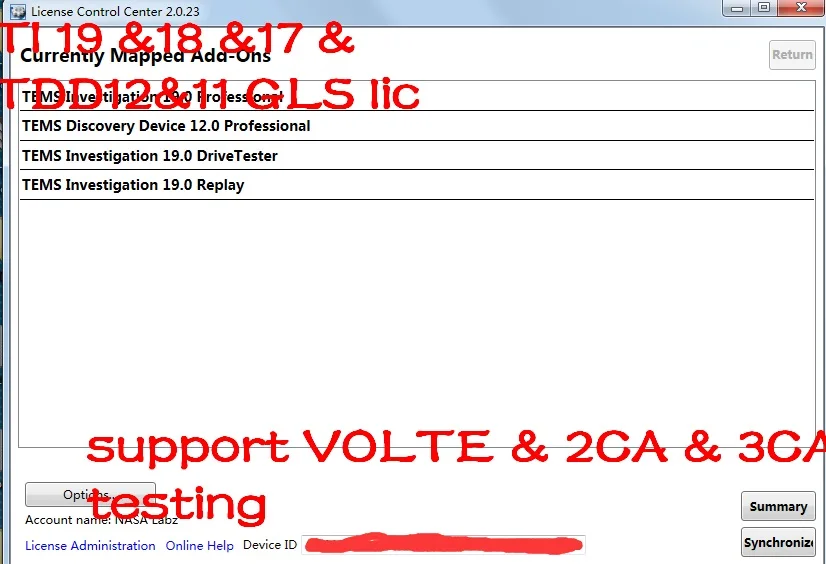 Tems20. x& tems19& 18& 17& tems severy12& 11GLS LIC(LOCK PC) Полные функции+ Поддержка volte/CA. И т. Д. Тестирование