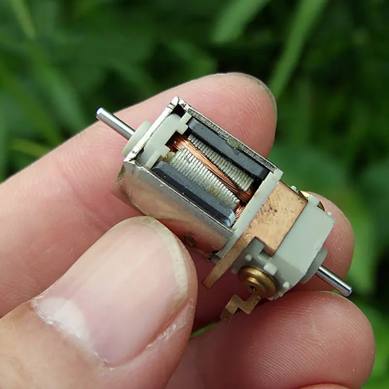 Микро двигатель с двойным валом DC 12 V-24 V 46000 об/мин высокого Скорость мини-двигатель 1,5 мм вал Диаметр оси DIY слот автомобиль Лодка игрушечный Радиоуправляемый автомобиль