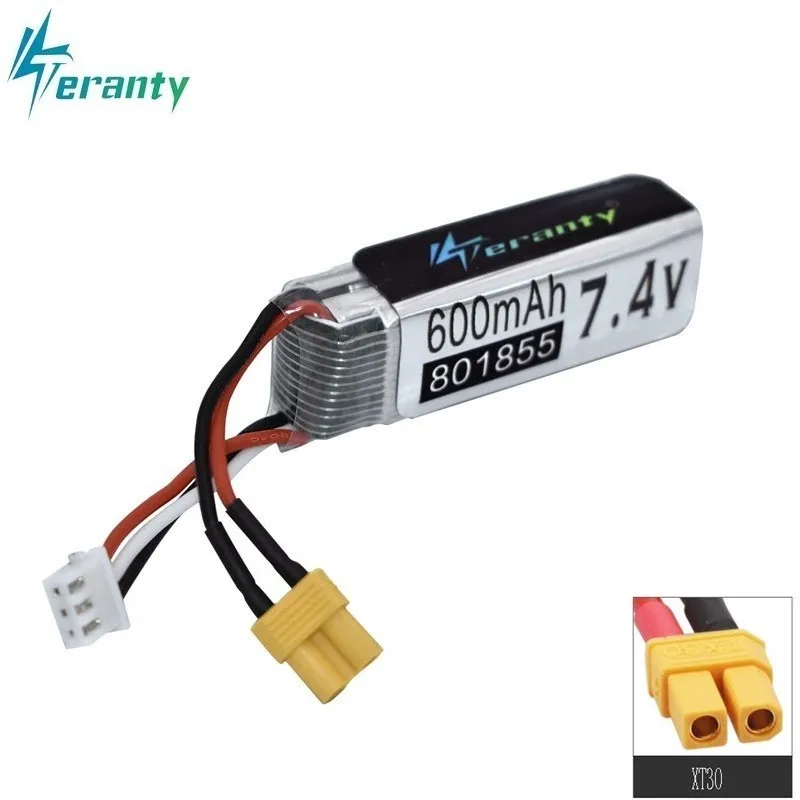 7.4V 600mAh 801855 Lipo Battery For XK K130 RC Six-way Brushless Aileron Helicopter Spare Parts Accessories 7.4v Drone | Игрушки и хобби