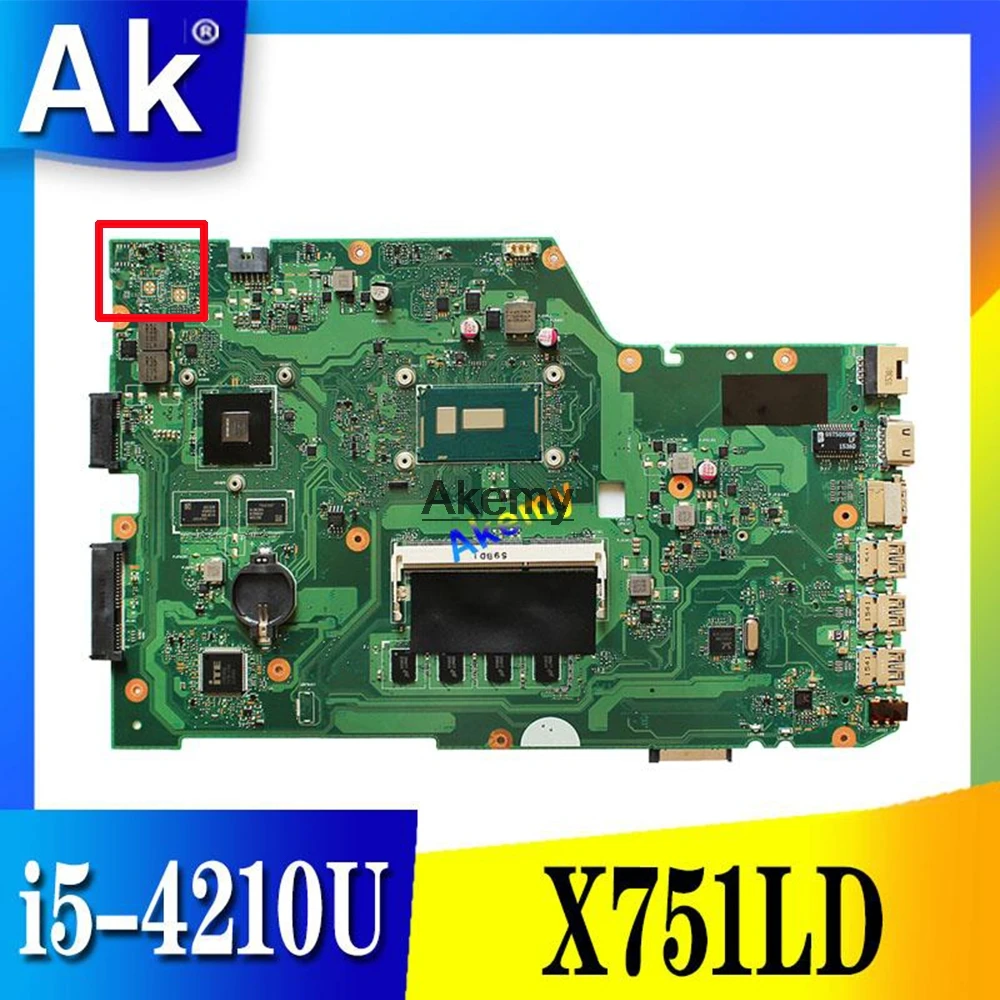 X751LD материнская плата i5-4210U GT820M для ASUS R752L R752LD R752LN X751LN Материнская плата ноутбука X751LD материнская плата X751LD материнская плата