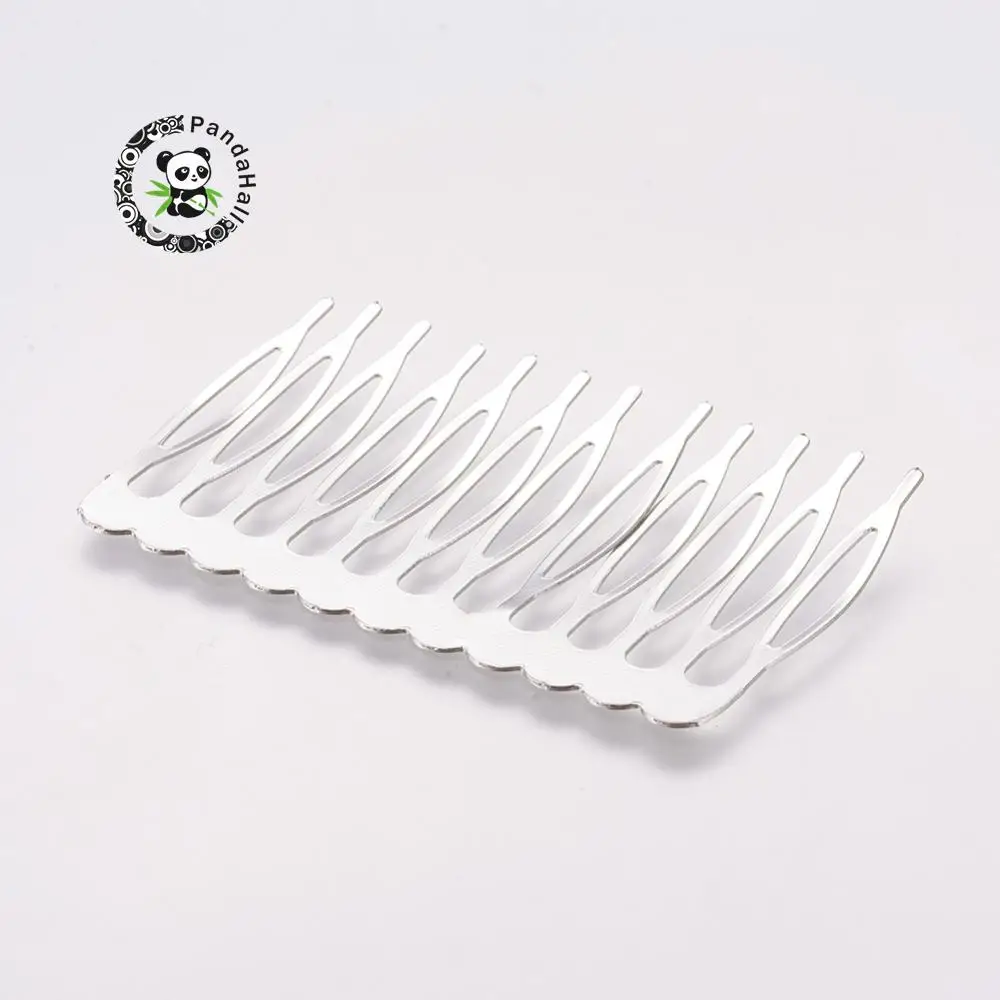 

300pcs iron hair comb fascinator accessories findings, Metal, 64x39x1mm