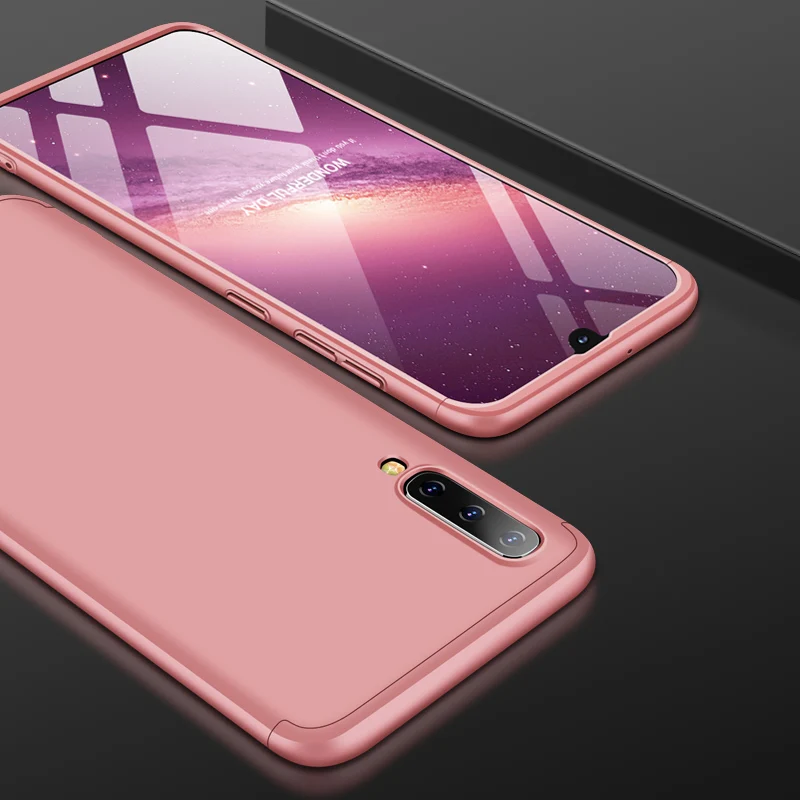 Rose Gold 010 360 градусов полное покрытие чехол для samsung A50 A70 A40 A30 A10 A20 A60 A80 A90 50 чехол Крышка S10e S7 S6 край S9 S8 Plus, Note 8, 9 - Цвет: Rose Gold 010