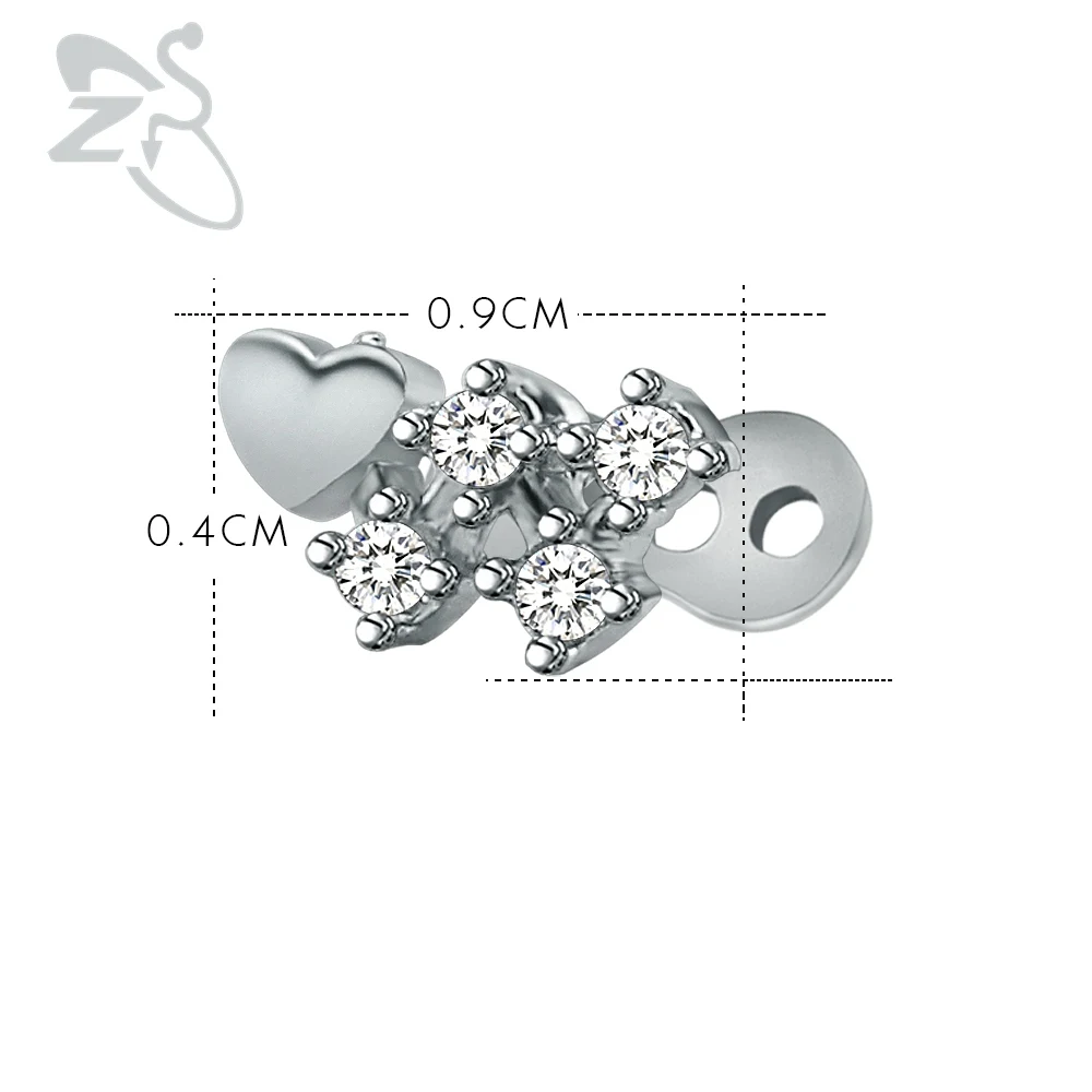 Микро дермальный якорь с хрустальным сердцем основание отверстиями 100% титановая