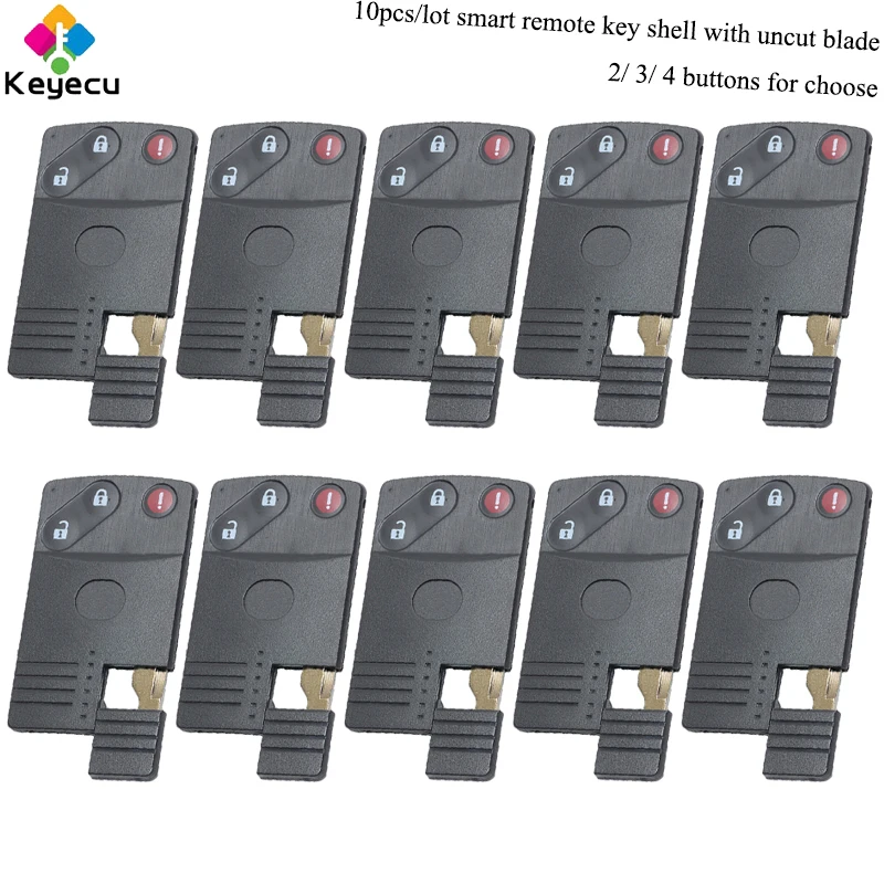 Запасной пульт дистанционного управления для смарт карты KEYECU 10 шт./лот 2/3/4 кнопки