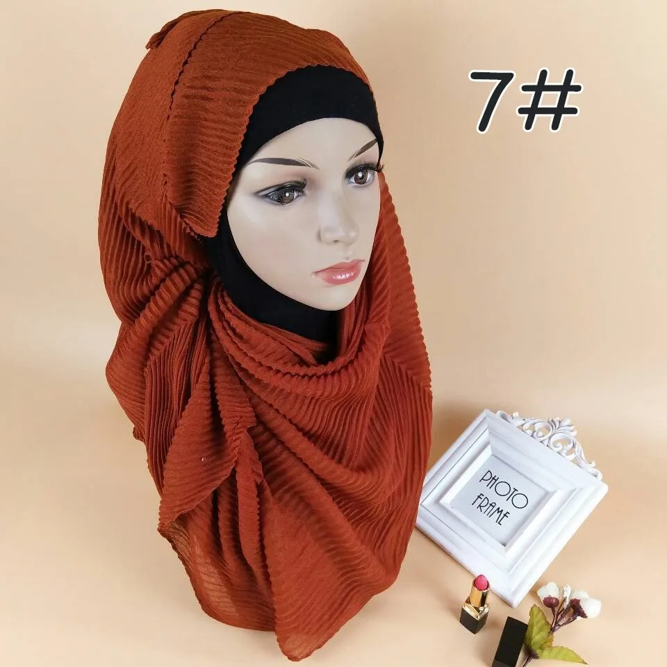 180*70 см мягкие носки из тонкого хлопка Hijab шарф Мусульманский платок исламский аксессуары Платки femme