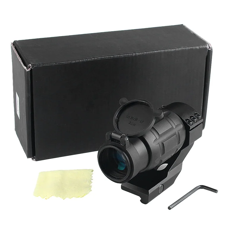 

Tactical 3x25MM Magnifier Riflescope Optics Rifle Scope fit 20MM Rail w/ Protect Cover for Airsoft Hunting RL6-0069