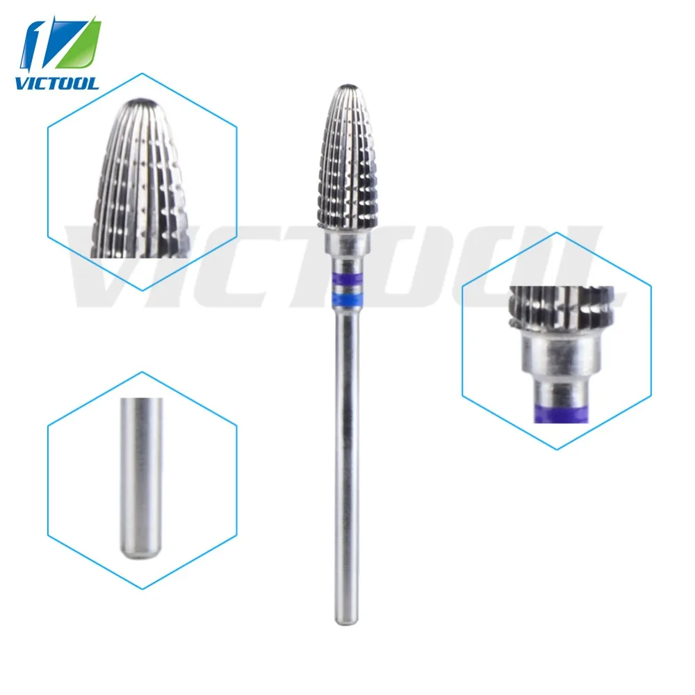 Вольфрамовые твердосплавные сверла инструменты для ногтей цилиндрическая форма