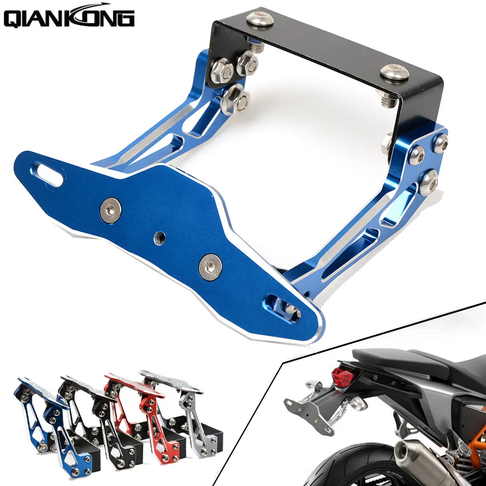 

R QIANKONG Registration License Plate Bracket Holder For Kawasaki Concours ZRX1190 ZZR1190 Ninja ZX-10R Honda CB1000R CBR600RR