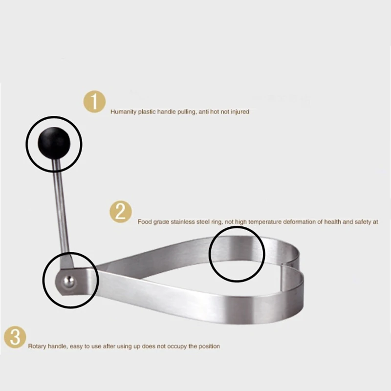 Форма из нержавеющей стали для обжаривания яиц инструменты омлетная форма