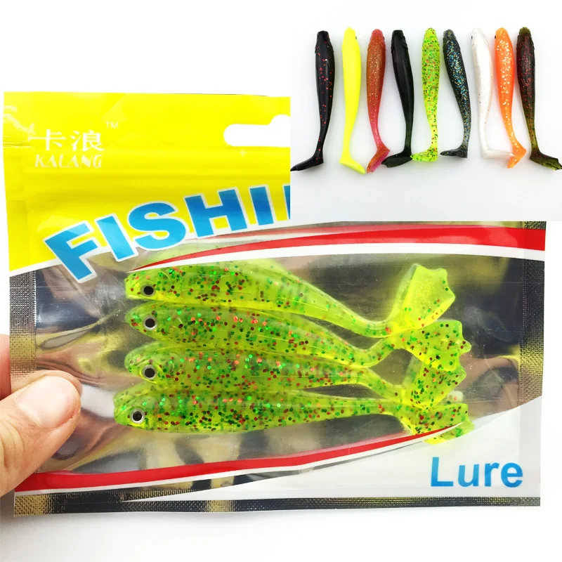 4 шт./лот мягкая личинка с когтями 84 мм блестящая рыболовная приманка