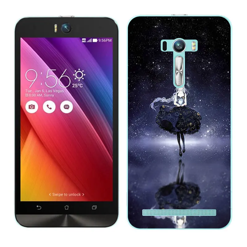 Чехол для Asus Zenfone Selfie ZD551KL 5 дюйма мягкий силиконовый чехол с рисунком туманности