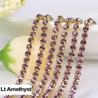 Стразы цепи кристально чистый SS6/SS8/SS10/SS12 Золотой Коготь 3 ярдов/партия fou одежды
