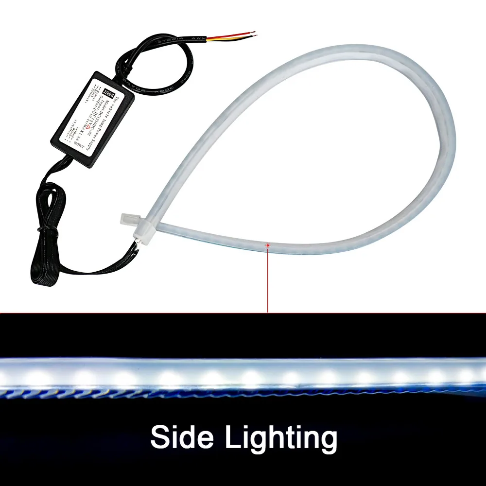 2 шт. Универсальный гибкий автомобиль течет дневные ходовые огни светильник