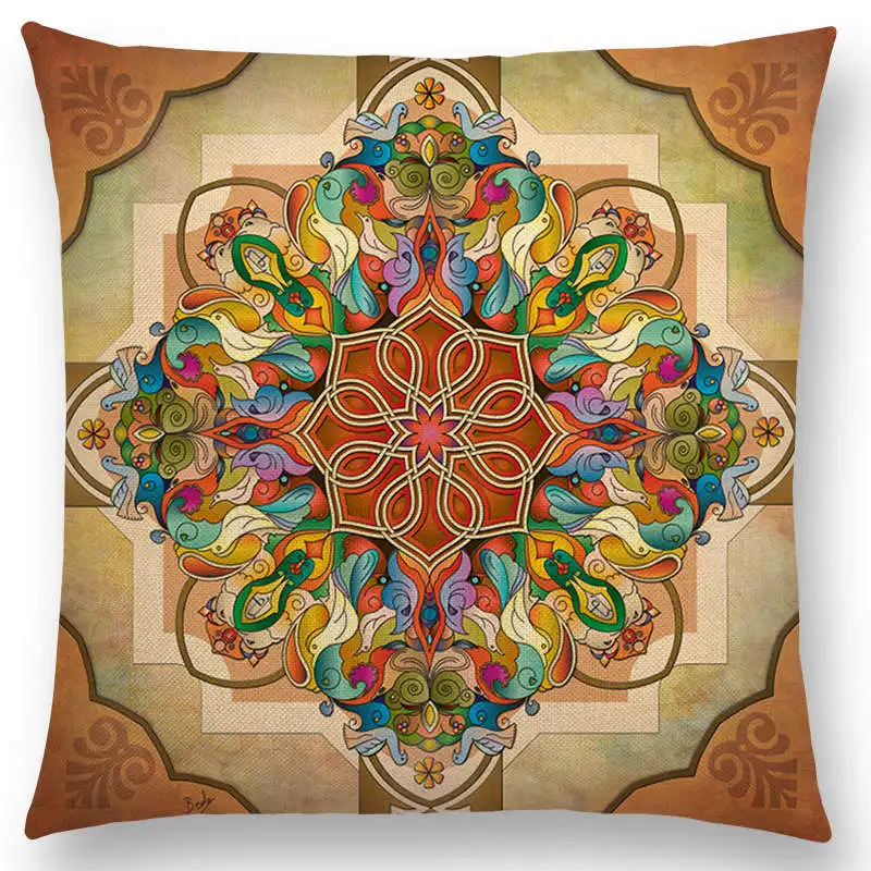 18 дюймов Библия мандала средняя декоративная подушка Восточно-арменская