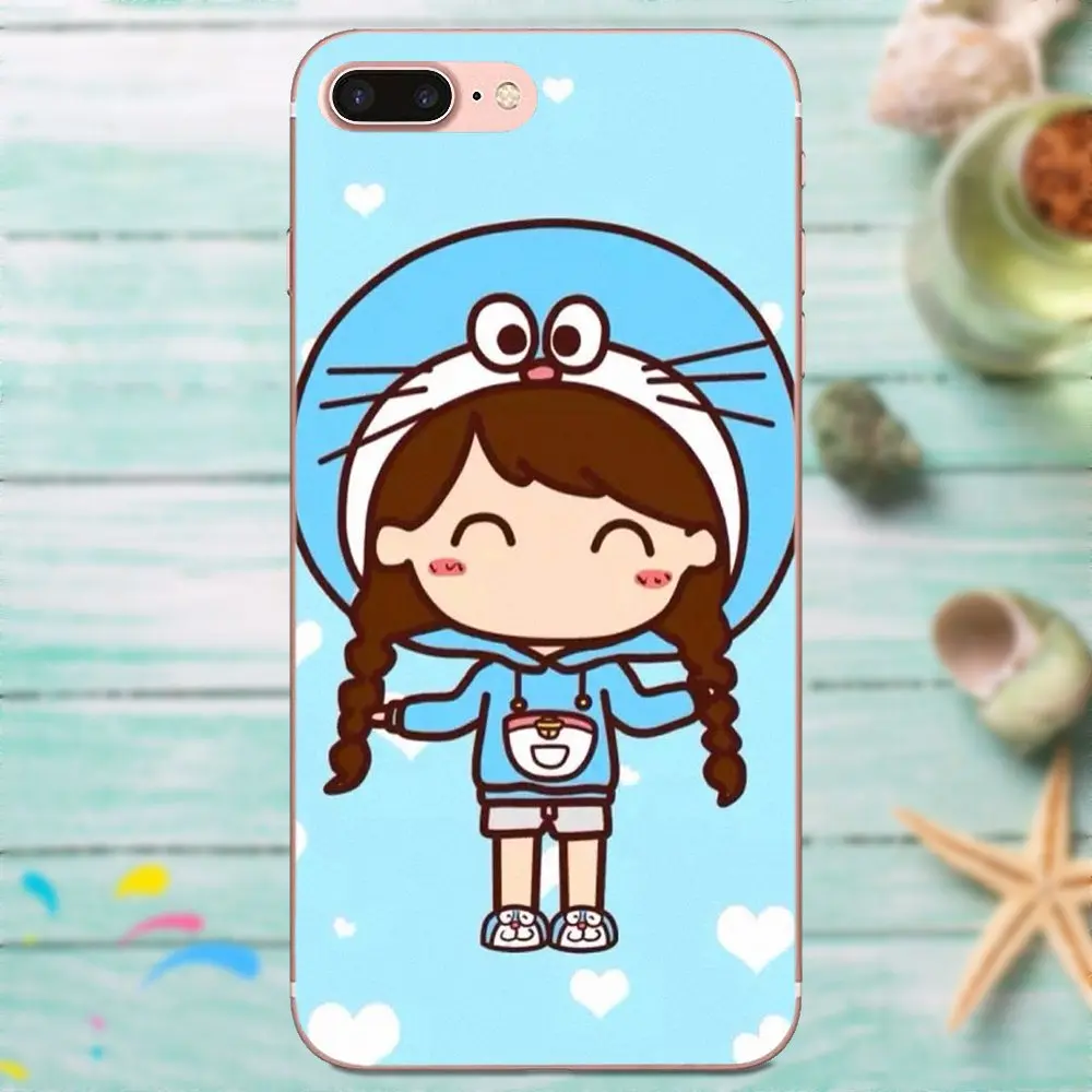 Для Xiaomi Mi3 Mi4 Mi4C Mi4i Mi5 Mi 5S 5X 6 6X 8 SE A1 Max Mix 2 Note 3 4 TPU чехол для телефона Doraemon Happy