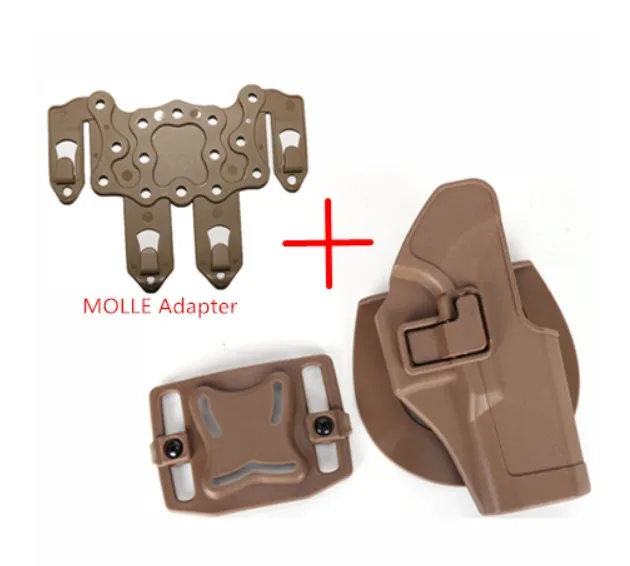 holster and adapter CQC Glock для Glock 17/22/31 кобура для пистолета Тактическая Военная Униформа маскировки пояс петли весло кобура пистолета чехол/слинг - Цвет: holster and adapter