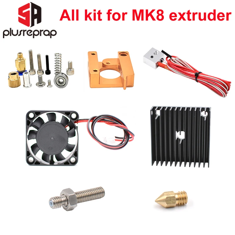 MK8 экструдер наборы J head Hotend сопло 0 4 мм подача входной диаметр 1 75 нити без