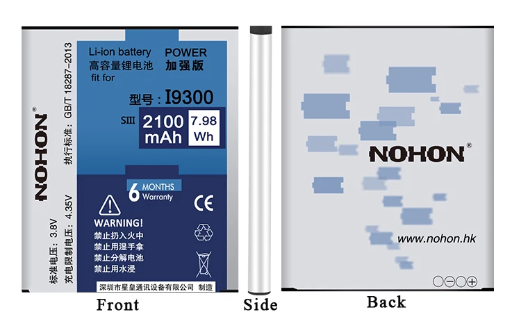 NOHON EB L1G6LLU для Samsung Galaxy S3 батарея SIII i9300 i9300i i9308 i9350 i9128E i9060 i9301 i9118 i9182