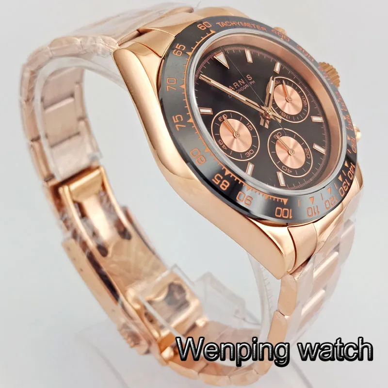 Parnis 39 мм кварцевые часы с хронографом для мужчин лучший бренд класса люкс бизнес