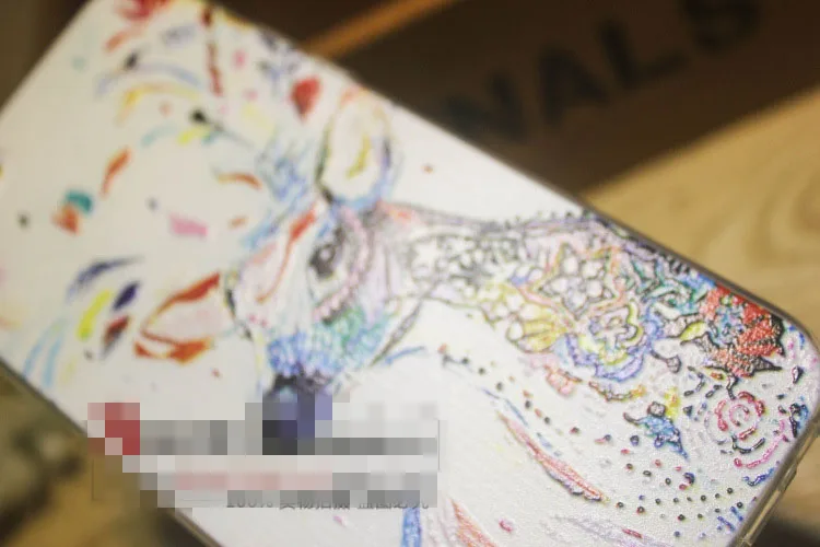 2016 лучшие продажи популярных окрашенные тпу чехол ручная роспись олень для iphone 6