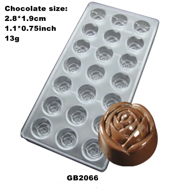 Goldbaking форма для шоколада в форме роз поликарбонатная DIY Форма футбольного конфет