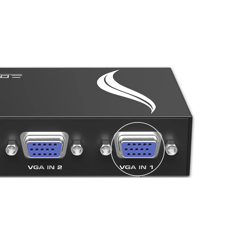 2 Порты и разъёмы коммутатор VGA Видео Аудио KVM селектор Switcher металлическая коробка