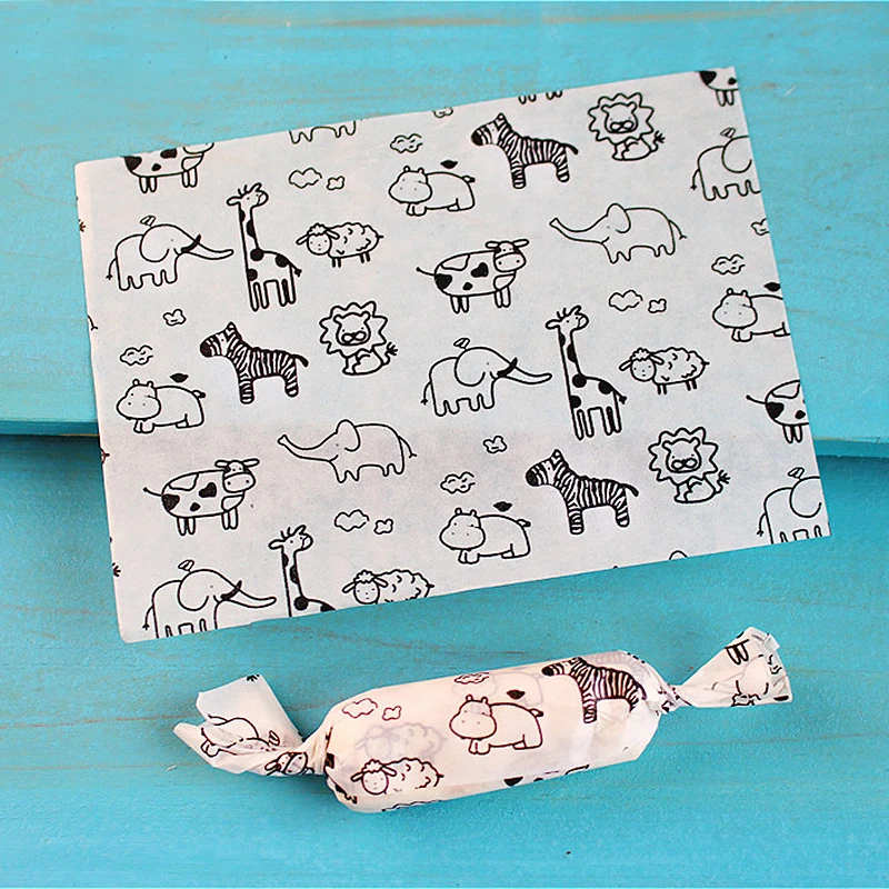 100 шт./лот вощеная бумага с различными узорами пищевая упаковочная смазочная для