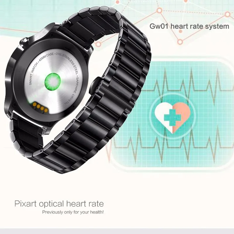 Newest GW01 Bluetooth Smart Watch IPS Round Screen Life Waterproof Sports smartWatch For apple huawei Android IOS Phones | Электроника