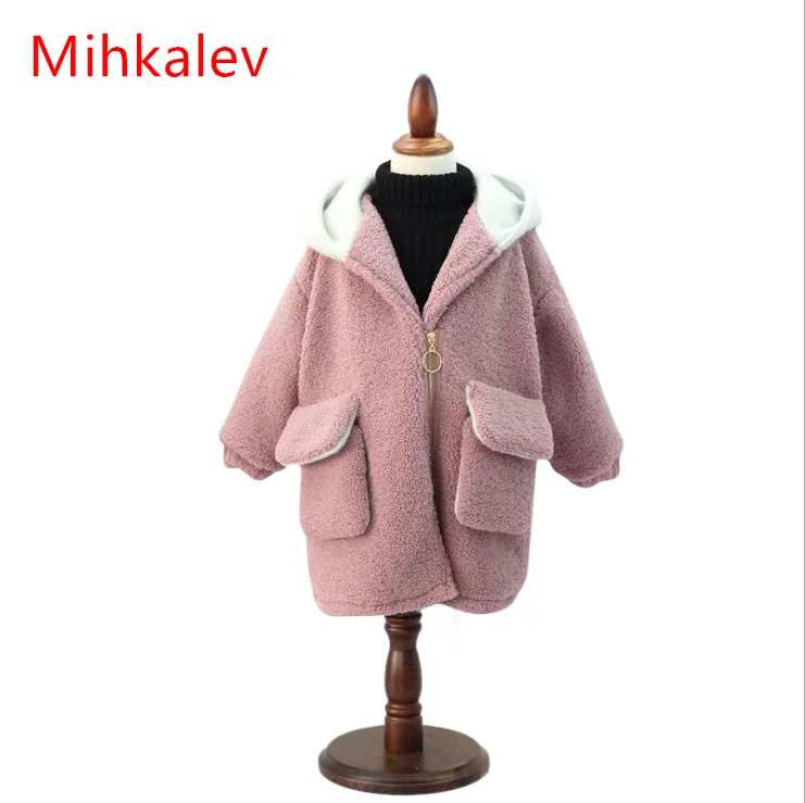 Mihkalev с капюшоном зимние пальто для детей и куртки девочек длинные теплая одежда