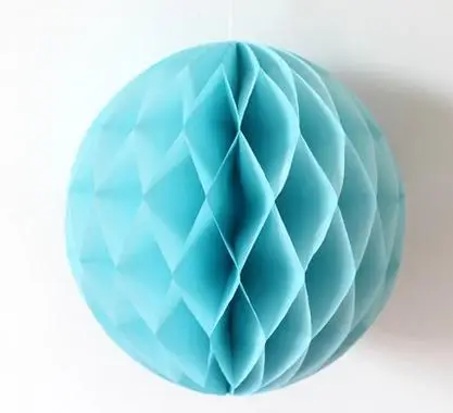 Light Blue 17 Цвета 12 ''(30 см) цветочки из цветной бумаги шарики pom Poms фонарик для сот, украшение дома, запас для праздников вечерние поставки Свадебные украшения - Цвет: Light Blue