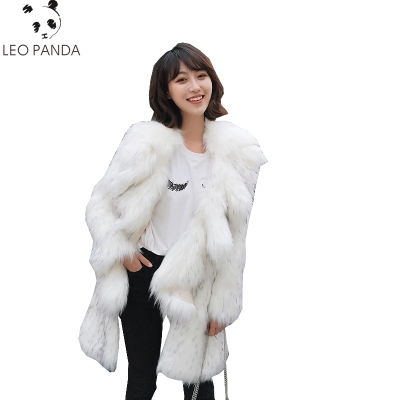 Женская меховая куртка с искусственным мехом белого цвета вечерние меховые