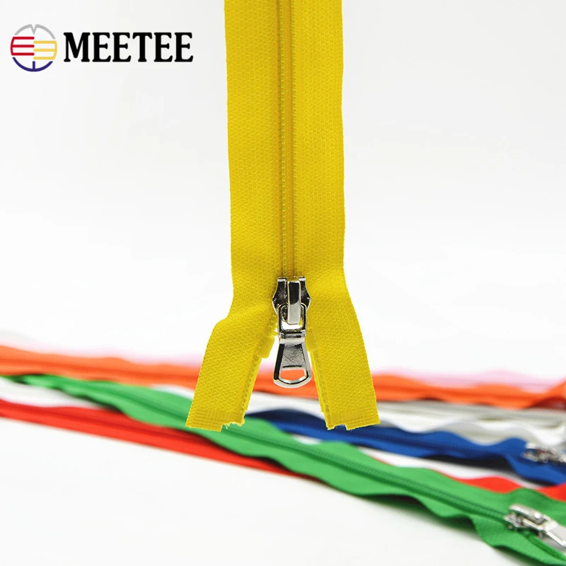 5 шт. Meetee # разъемная застежка-молния разноцветный 40/60/70 см с открытым концом