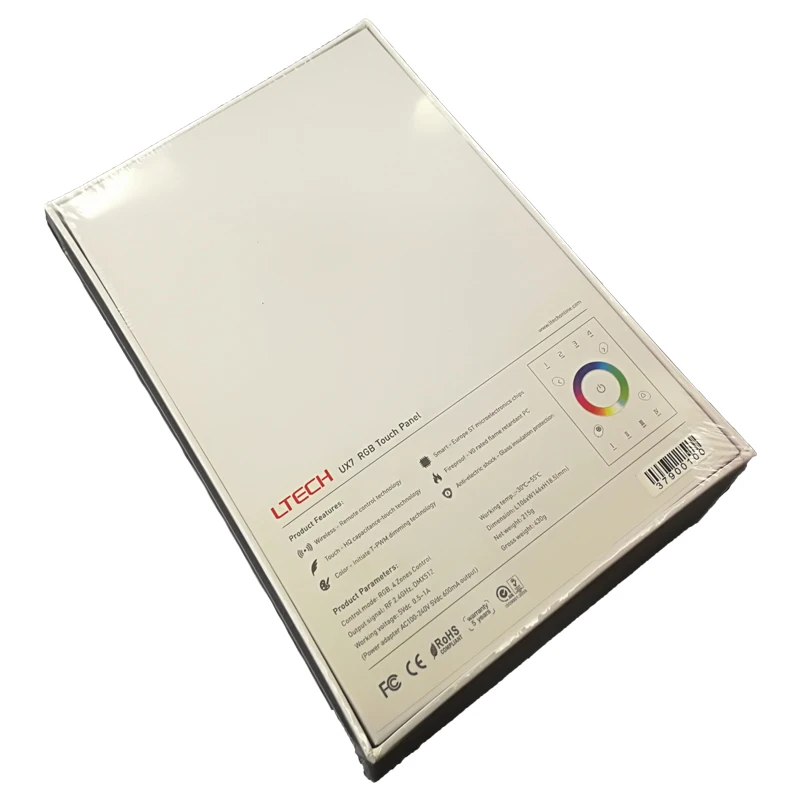 UX7 Led RGB контроллер 2,4 ГГц РЧ пульт дистанционного управления беспроводной DMX512 4 зоны стекло Сенсорная панель контроллер 4 зоны 5050 3528 RGB полоса