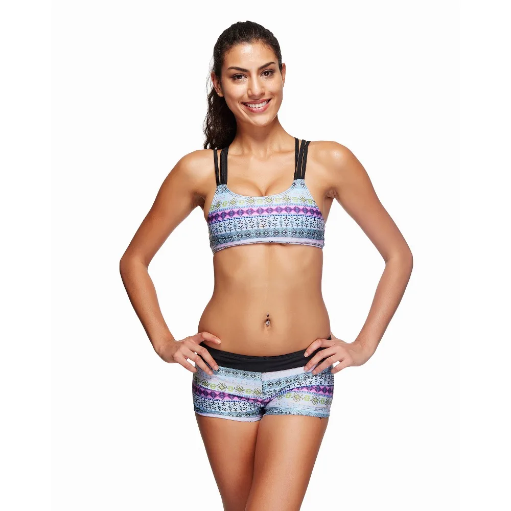 3 шт. съемные танкини спортивный бюстгальтер для плавания бикини с коротким низом