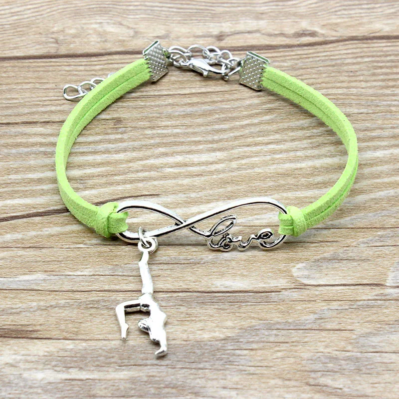 Античный серебряный гимнастический танцевальный браслет для девочек с символом